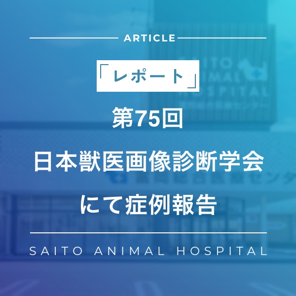 【レポート】第75回日本獣医画像診断学会にて症例報告を行いました！